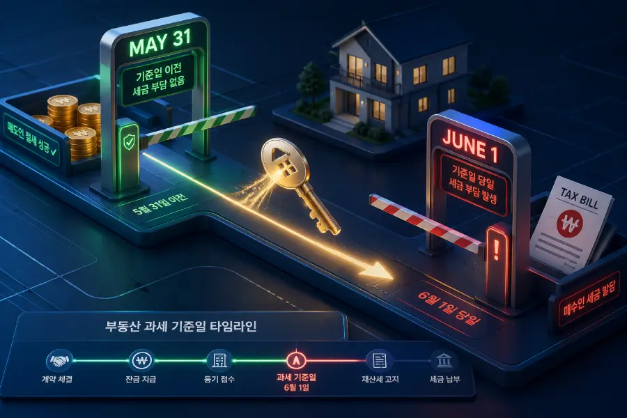 재산세 기준일 하루 차이로 갈리는 매도자와 매수자의 부동산 거래 타임라인